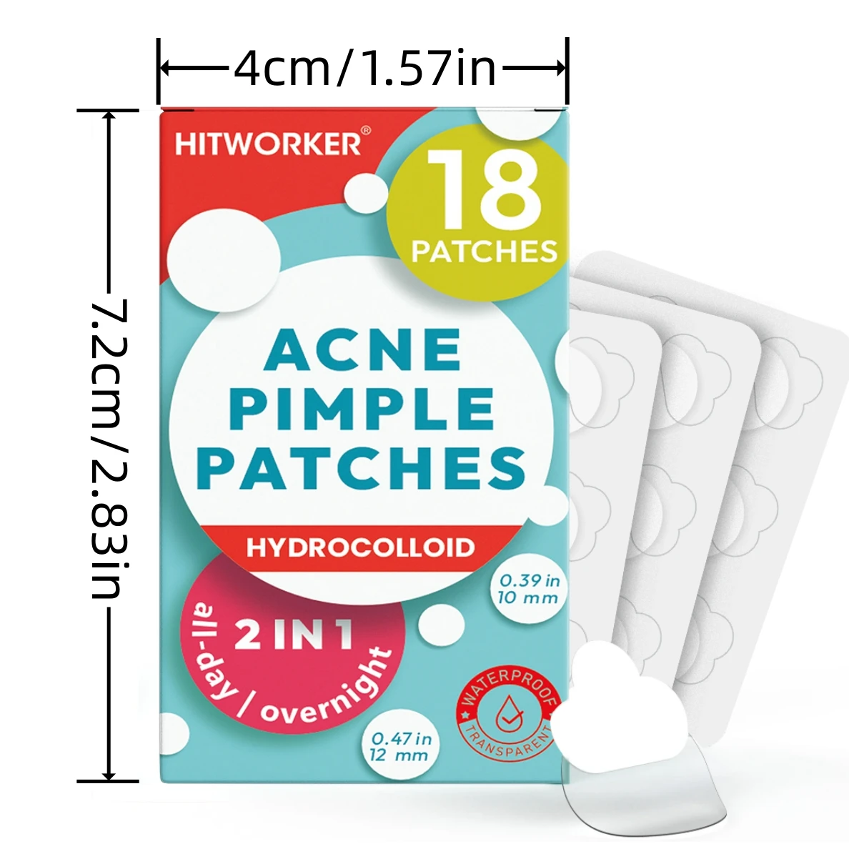 18 hydrocolloid pimple patches, specially designed for effective spot removal, convenient to use.
