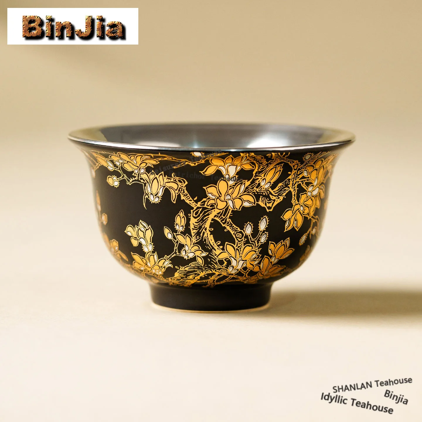 

100 мл позолоченная серебряная золотая ветка магнолия, чайная чашка в стиле ретро, чашка для чая, чашка для чайной дегустации, персональная чашка Chazhan Master Cups Teaset