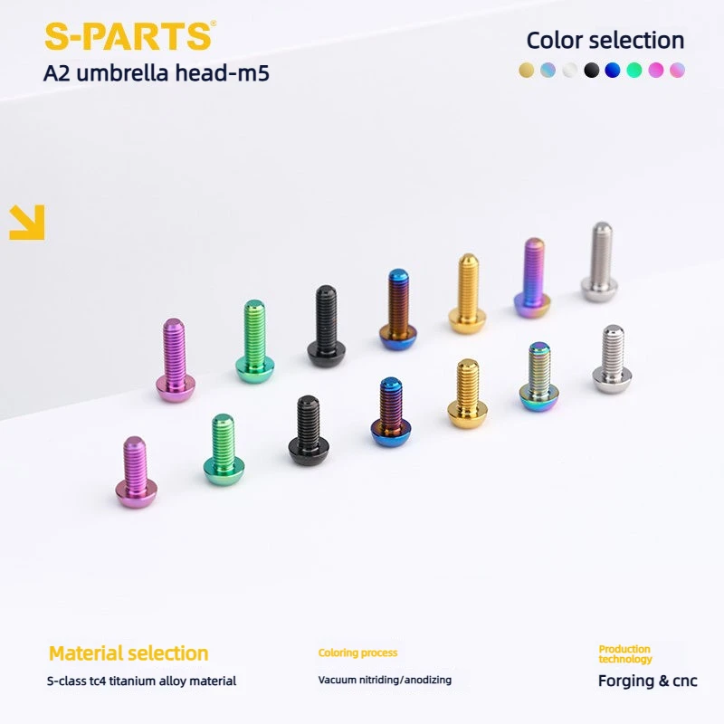 

S-PARTS Titanium Screw 4pcs M5 x34mm