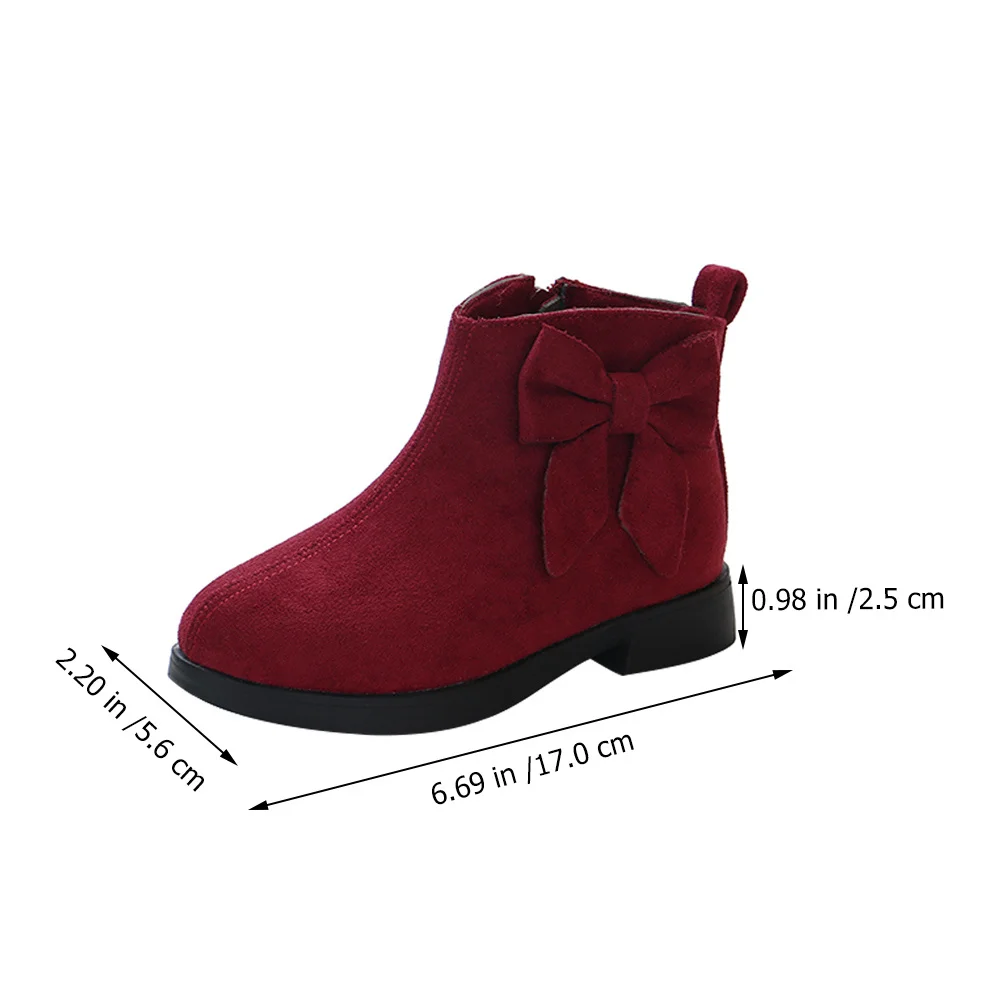 

1Pair Girls Booties Ankle Boots Children Winter Shoes Comfortable Warm Antislip Stylish Girls Booties Kids Short Boots