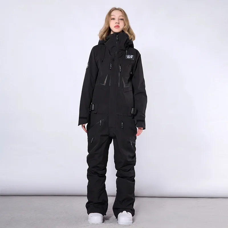 Mono con capucha de una pieza para hombre y mujer, ropa deportiva para Snowboard, de esquí, impermeable, para invierno