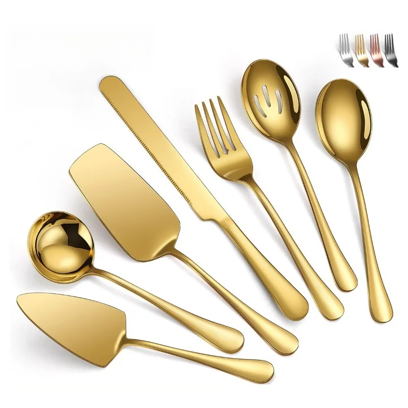 

Stainless steel 12-inch knife, fork and spoon, public service tableware for Western restaurants, cake spatula, hotel supplies