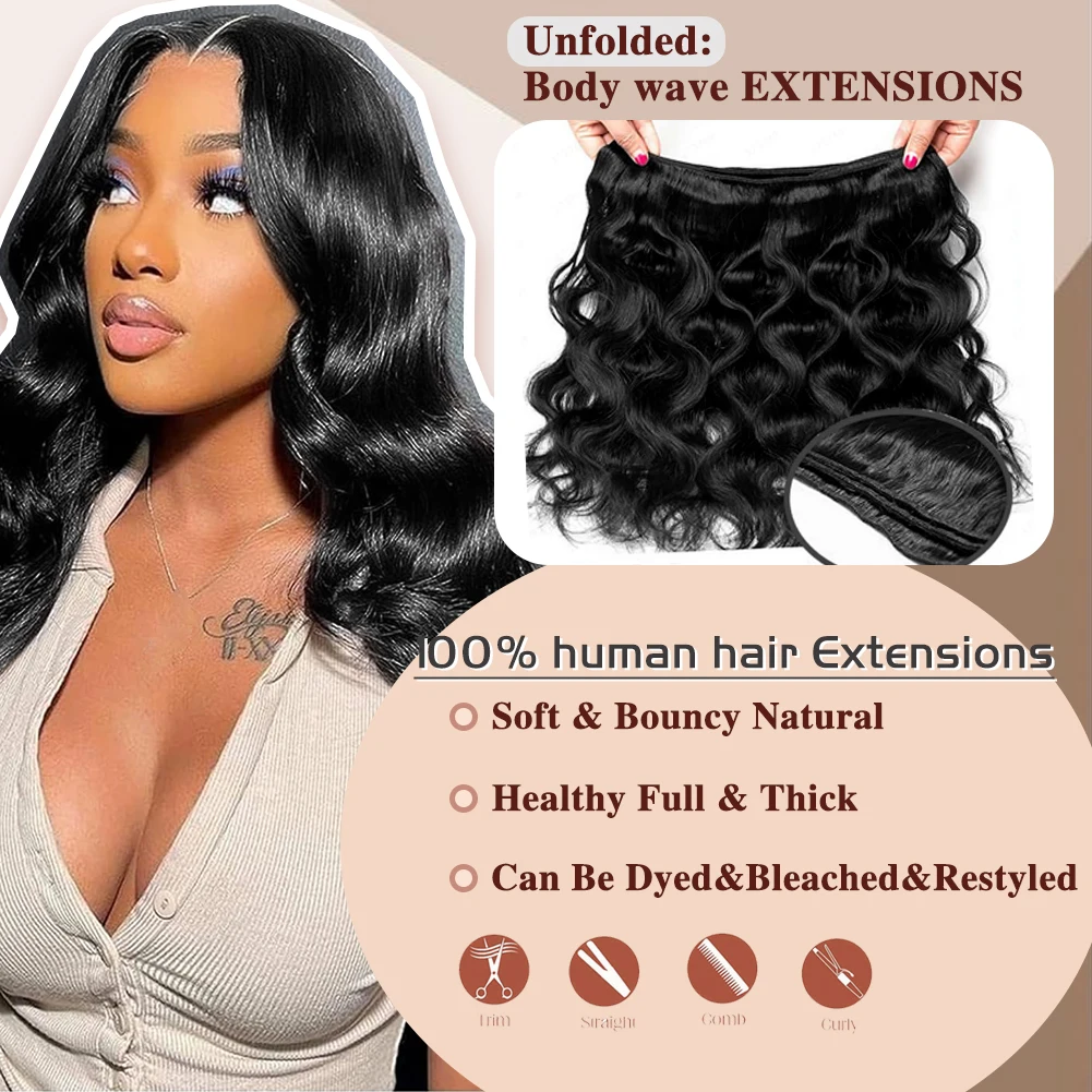 Bundles brésiliens de cheveux humains Body Wave pour femmes, extensions de cheveux 100% humains, offres de cheveux bruts