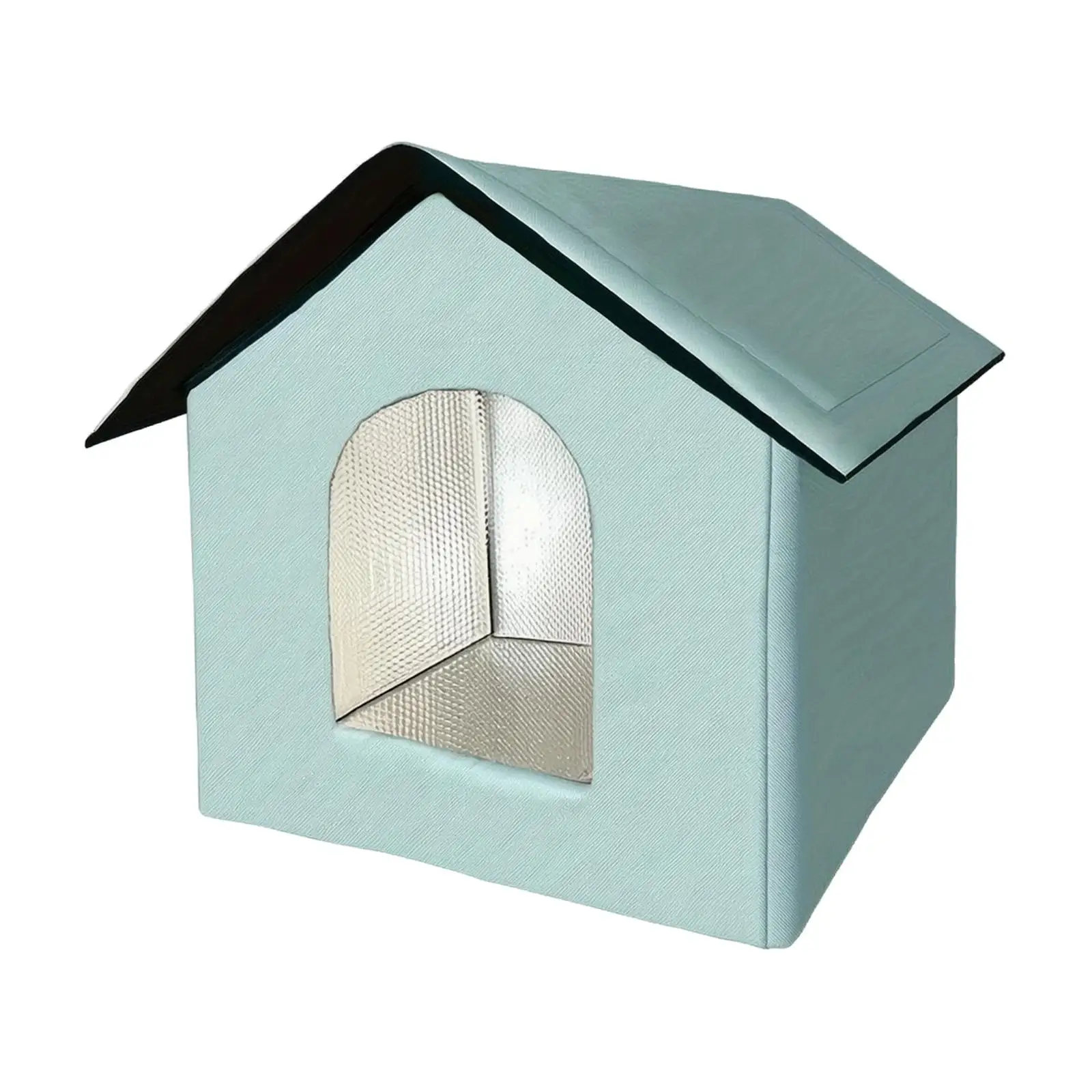 Cozy Outdoor Cat Shelter for Cats and Small Dogs with Aluminum Foil Lining Weatherproof Pet House for Garden Patio Winter