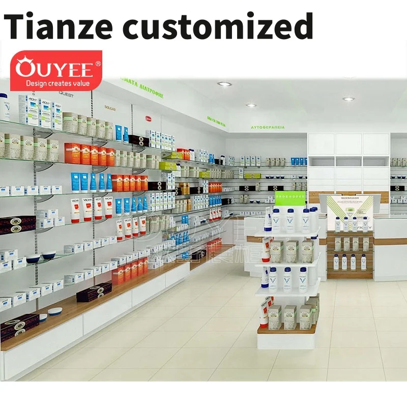 Customized-Guangzhou Modern Medical Shop Interior Design Retail  Pharmacy Shop