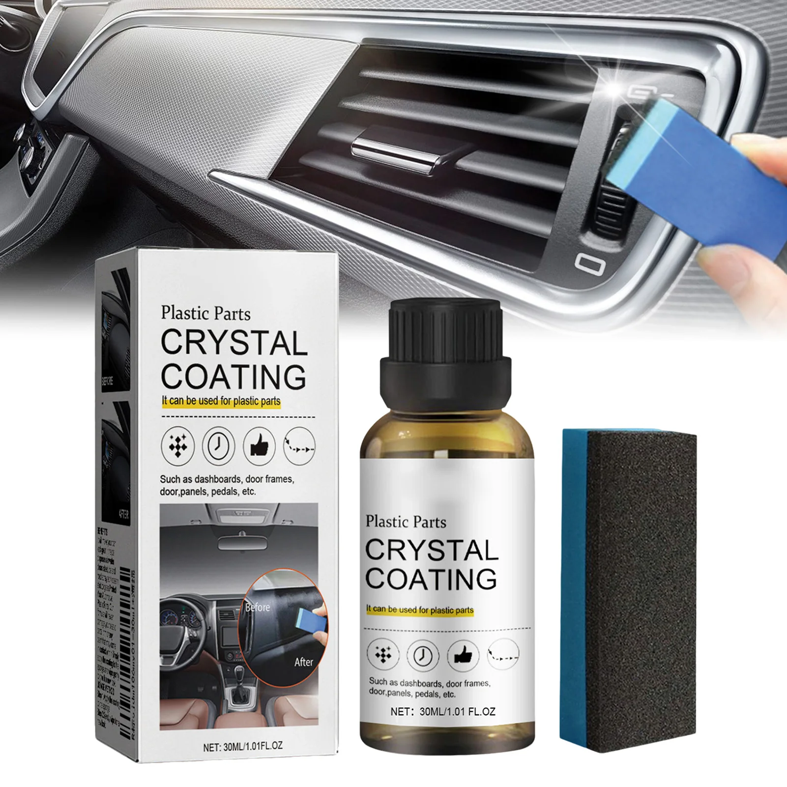 Car Crystal Coating Liquid Effectively Resist UV Rays Dirt Cleaning Coating Agent for Preventing Cracking and Fading