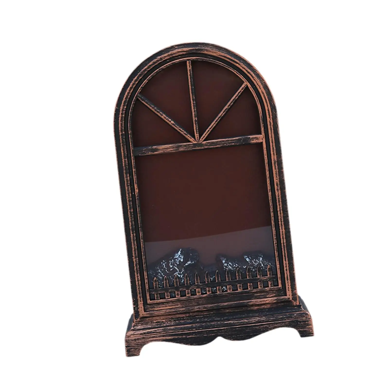 Flameless Fireplace Lamp LED Flame Effect Table Lamp Simulation Flame Lamp Stove for Winter Holidays Outdoor Bedroom Decoration