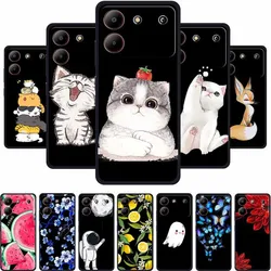 For ZTE Blade A54 Case Cute Cartoon Cat Black Silicone Soft Phone Case For ZTE Blade A54 4G Back Cover Case A 54 6.6