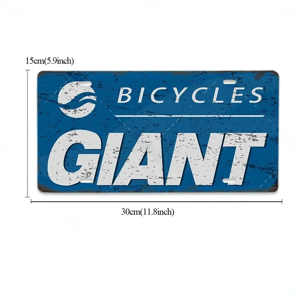 Vintage Metal Bicycle Brand Sign Decorative Plaque with Poster - Style Design - Ideal for Bike Club Store and Living Room Decor