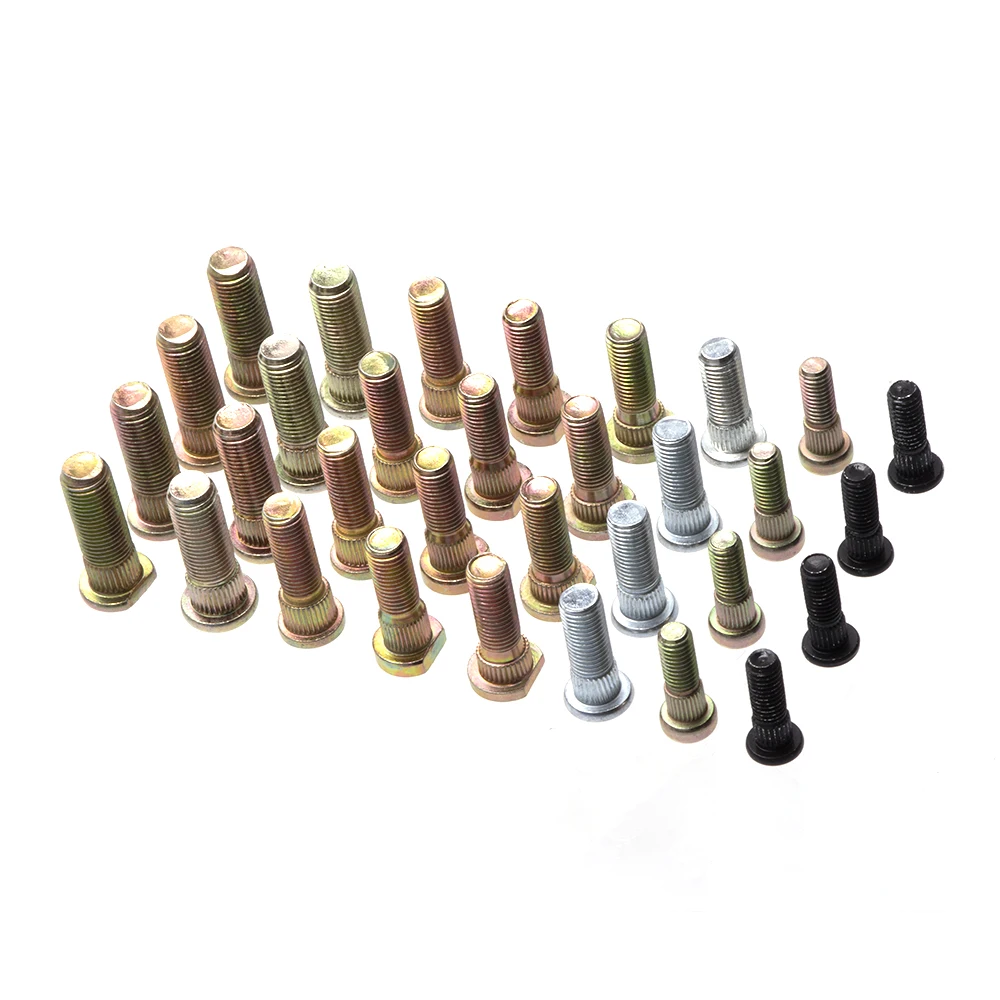 4Pcs M8-M12 Wheel Hub Stud Spline Screw Bolt, for ATV UTV Go Kart Buggy Quad Bike Wheels Mounting Accessories M12x1.25