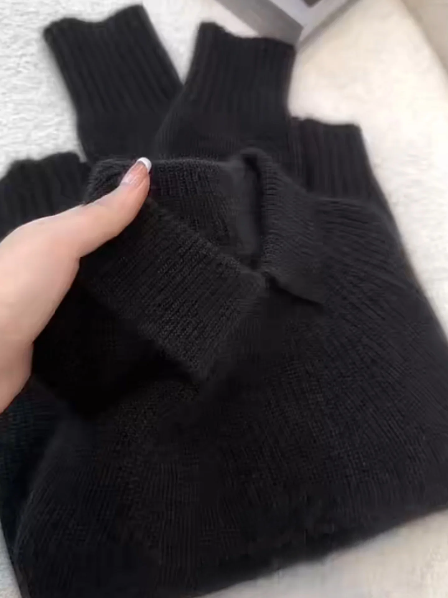 

Faionable Long Sve Knitted Sweater Pure Color Crew Ne Pullover irt Sli Versatile Winter Top Women's Premium Quali