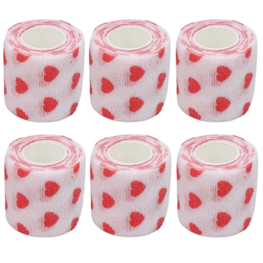 6/12PCS Gaze Verband Selbst-klebe Atmungsaktive Elastische Bandagen für Nagel Tattoo Kunst Sport Befestigung Finger Handgelenk bein