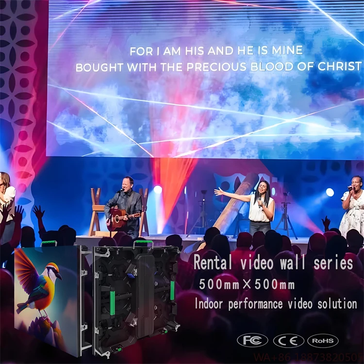 LED High Quality P3.91  Display Screen for Indoor Advertising Commercial Stage Shows Digital Signage Display