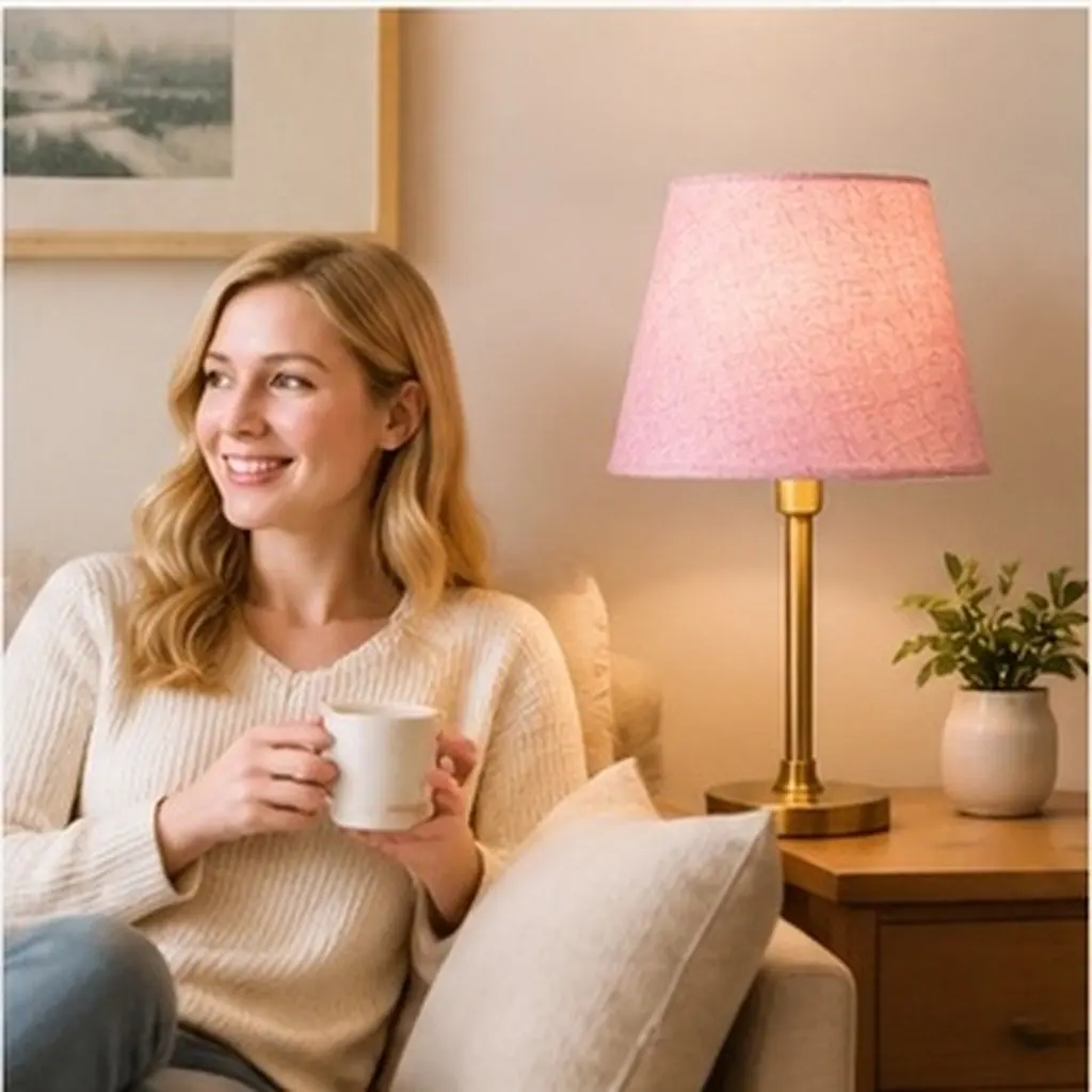 Small Tabletop Lamp Shade Cloth Lampshade for E14 E27 Light Socket Barrel Style Dustproof Lamp Cover for Household Living Room
