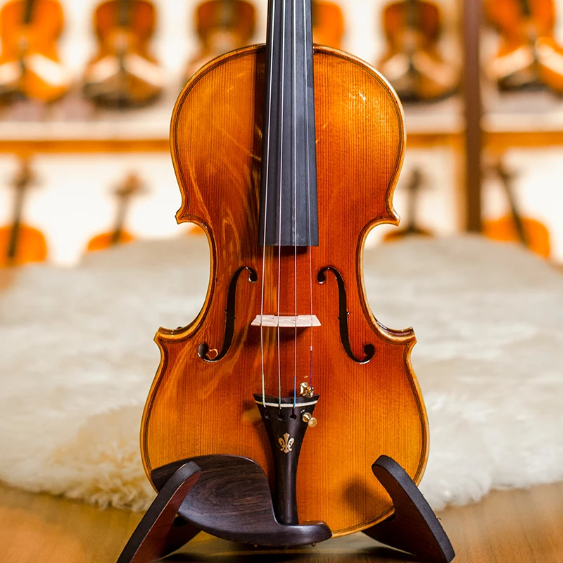 

Standard Violin Grade Exam CHRISTINA V08C Red-gold Gradient Handmade Spruce One-piece Flame Maple Ebony Fittings with Case Bow