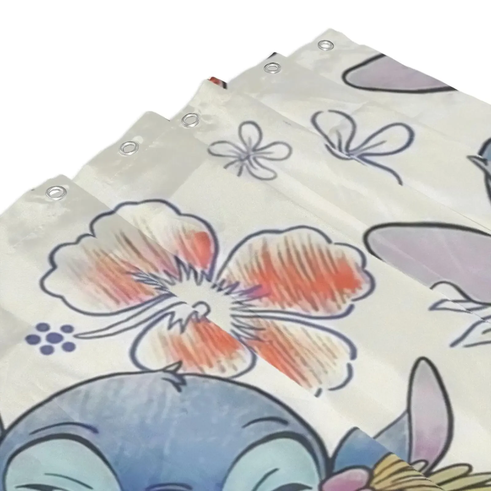 Imagem -03 - Disney Anime Stitch Shower Curtain Bonito Temático Cortina de Banho Arte para Casa Banheiro Banheira Ginásio Decoração do Hotel Presente para Crianças Mulheres