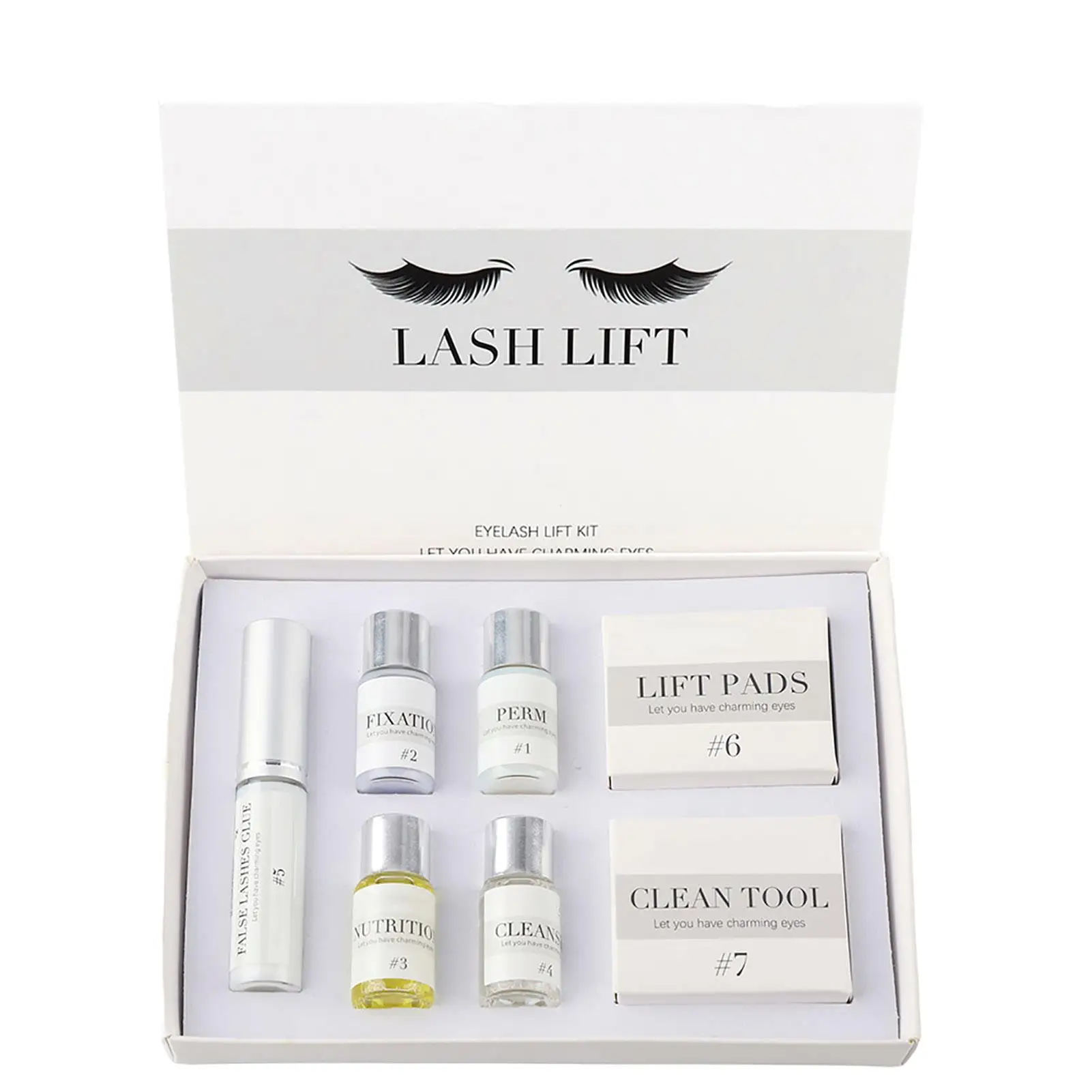 Eyelash Perming Kit with Silicone Pad & Y-Shape Brush - Curl, Lift, Nourish for Perfect Lash