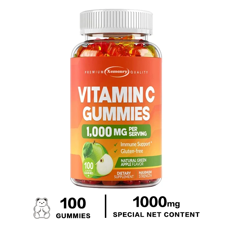 Vitamin C Gummies - Antioxidant, Supports Skin and Immune Health, Promotes Collagen Synthesis, Non-GMO, Vegetarian