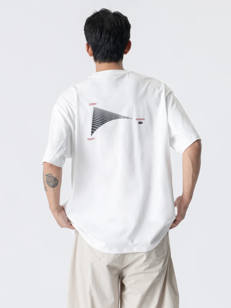

Motorcycle Sports Theme Deconstructed Splicing Cool Quick-Drying Antibacterial Loose T-Shirt Trendy 2025 Summer New Product
