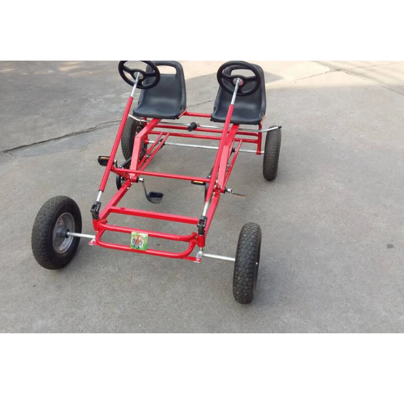 Plastic four wheel heavy duty adults 4 wheel pedal go cart