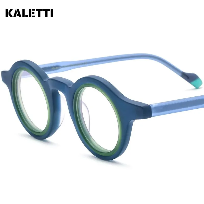 Multi-color patchwork ring frosted plate glasses frame unisex can be equipped with myopia anti-blue light glasses frame