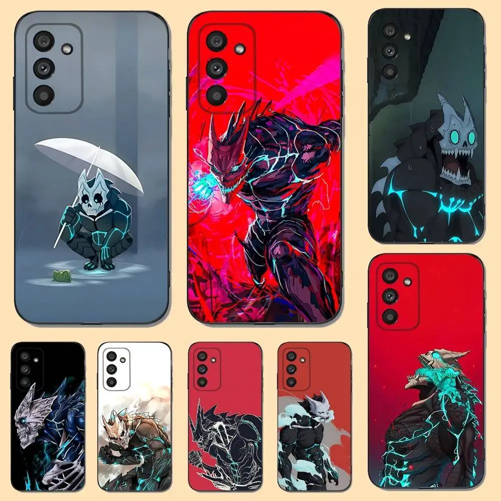 

K-Kaiju Anime No8 Cool Phone Case For Samsung S 25,24,23,22,30,21,10,9,Ultra,Plus,Lite,FE,4,5 G Soft Black Case