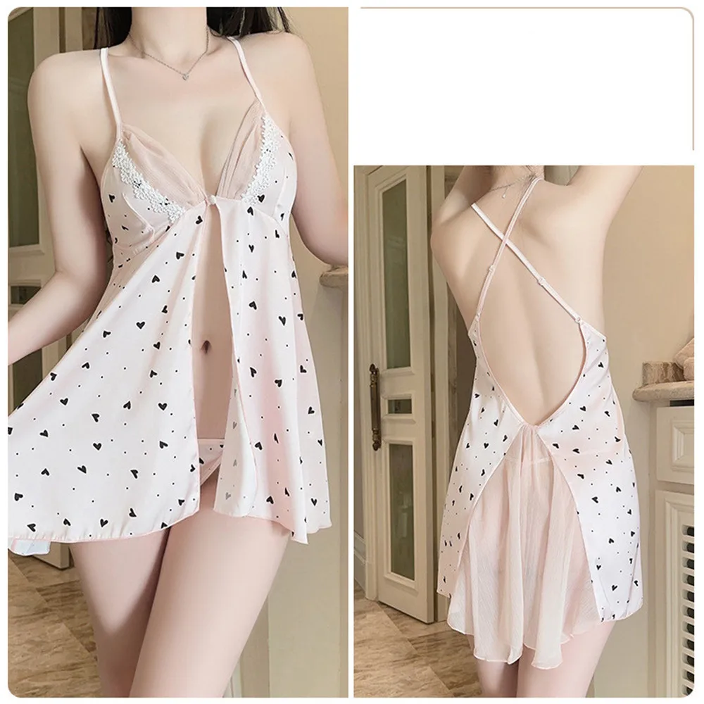 เซ็กซี่ลูกไม้ Trim Robe ชุดสตรีฤดูร้อนชุดนอนเสื้อคลุมอาบน้ํากิโมโนชุดหลวมสบายๆชุดนอนเซ็กซี่ชุดบ้าน