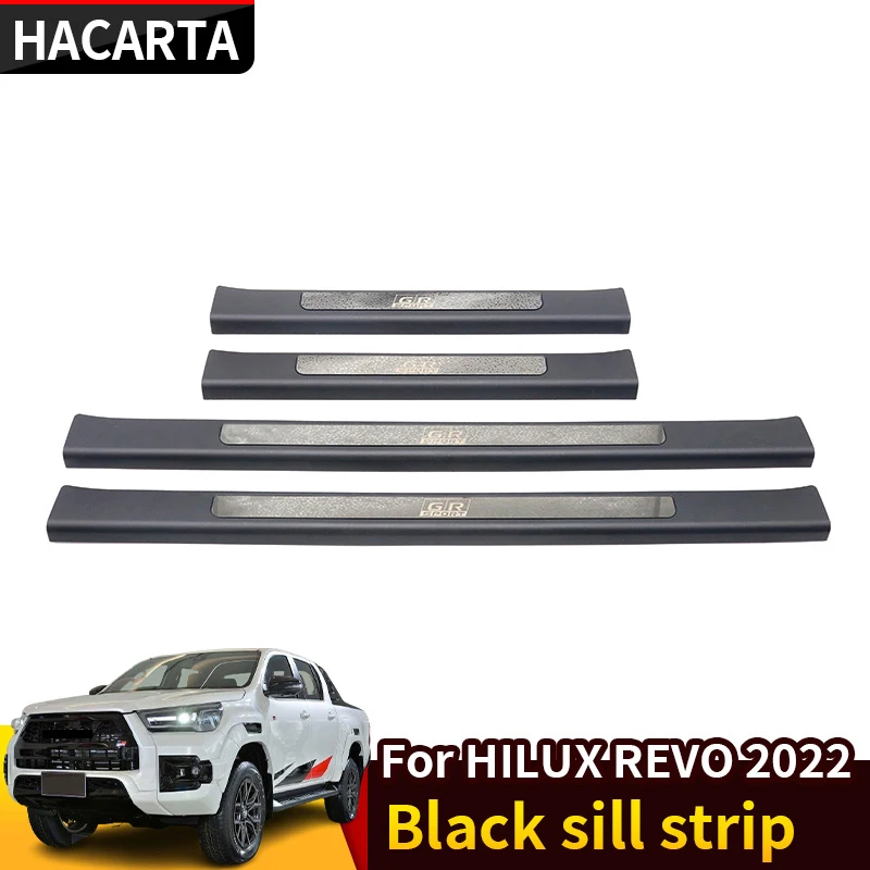 car accessories For Hilux REVO 2022 high quality stainless steel door sill strip welcome pedal