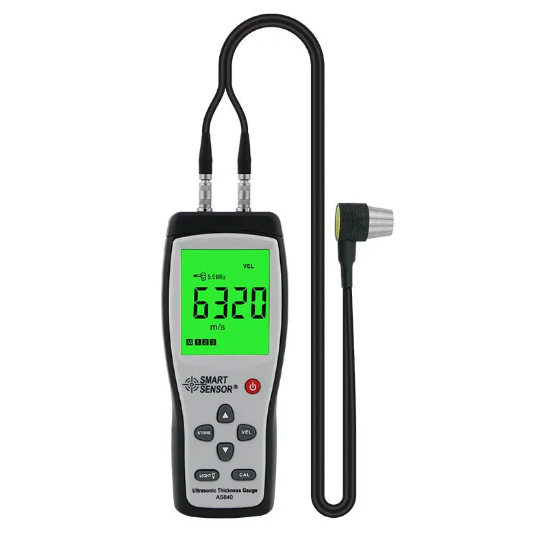 SMART SENSOR Ultrasonic Thickness Gauge 1.2-225mm for Steel Metals Plastic Glass PVC Pipes