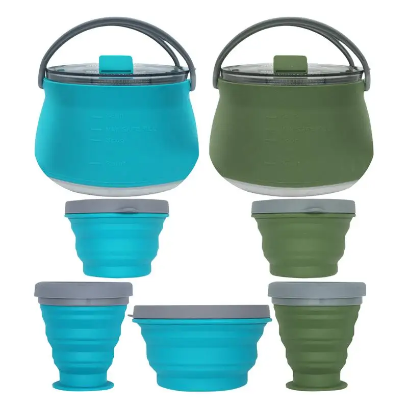 

Portable Kettle For Boiling Water Outdoor Tea Kettle Silicone Coffee Kettle Boiling Water Pot Portable Hot Water Kettle For