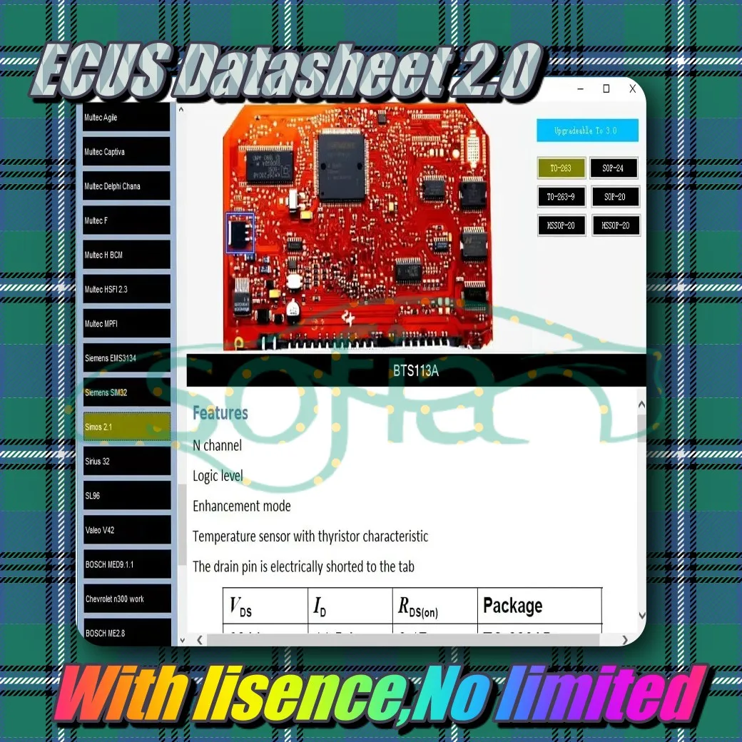 

Инструмент IAW Bosch/Ecus Datasheet 2.0 ECU Repair Software Схема печатной платы с электронными компонентами автомобильного ЭБУ Дополнительное Informatio