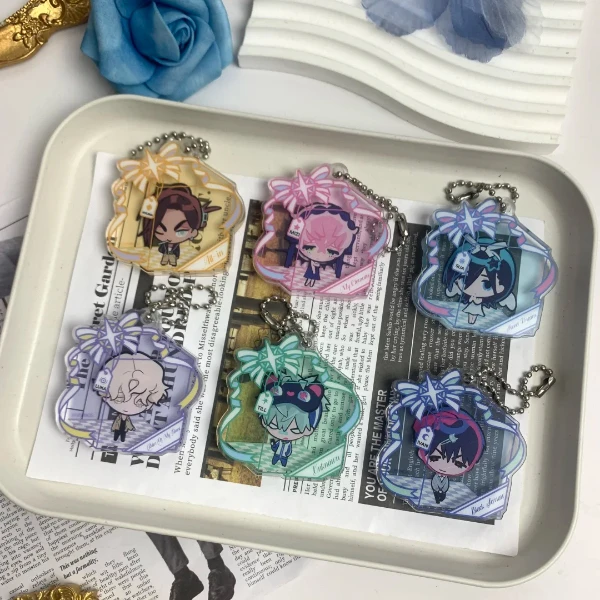 

Anime Game Alien Stage Ivan Till Sua Mizi Colored Window Cosplay Acrylic Keychain Pendant Backpack Decor Mascot Box Sets