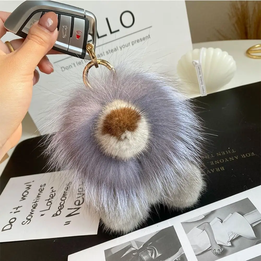 

Doll Keyring Mink Fur Lion Pendant Long Mane Stuffed Lion Keychain Ornaments Bag Decor Cute Animal Keychain Backpack Decor