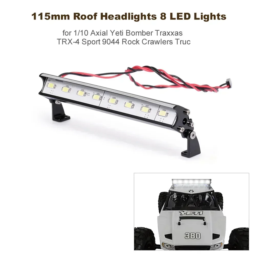 115 mm 1:10 Reflektory dachowe RC Off-Road Dome 9 LED do 1/10 Axial Bomber Trxs TRX4 Sport 9044 Rock Crawlers Truck