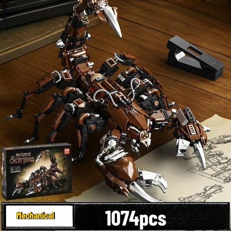 1074PCS Mechanical Scorpion Building Blocks Cyberpunk Robot Animal Model Technical Bricks Construction Toy Gifts Adult Kids