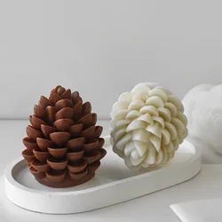 Christmas Cone Candle Silicone Mold Handmade Pine Cone Resin Ornaments Mould Soap Mould