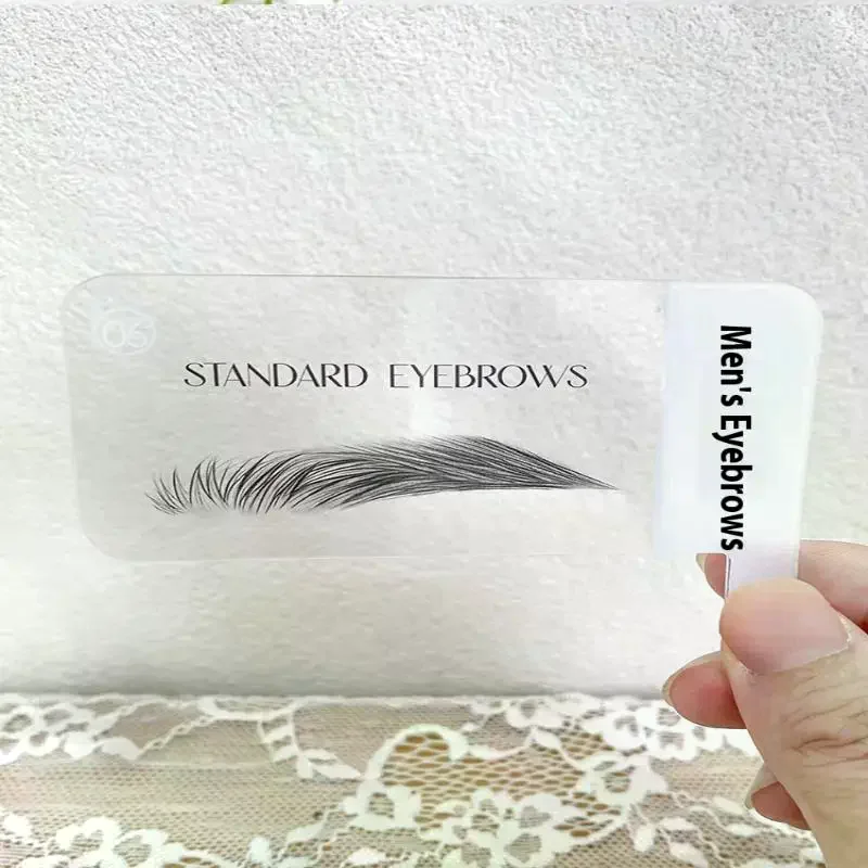 6 pares de cartão de teste em forma de sobrancelha, 6 estilos populares para seleção rápida de clientes, cartão de modelo em forma de sobrancelha, simula o efeito de sobrancelha