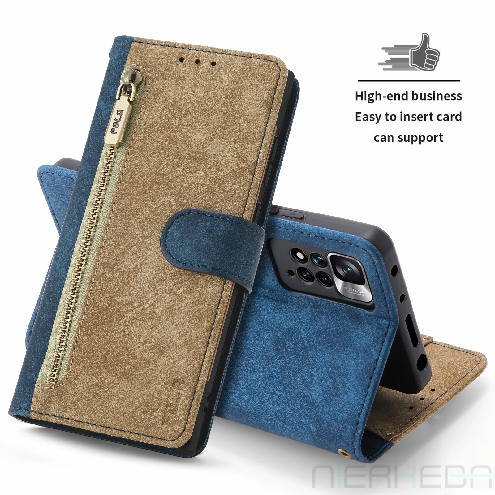 Zipper Business Flip Leather Case For Google Pixel 9 Pro XL 8 7 6A 6 5G 7Pro 6Pro Anti-Theft Wallet Multi Cards Solt Phone Cover