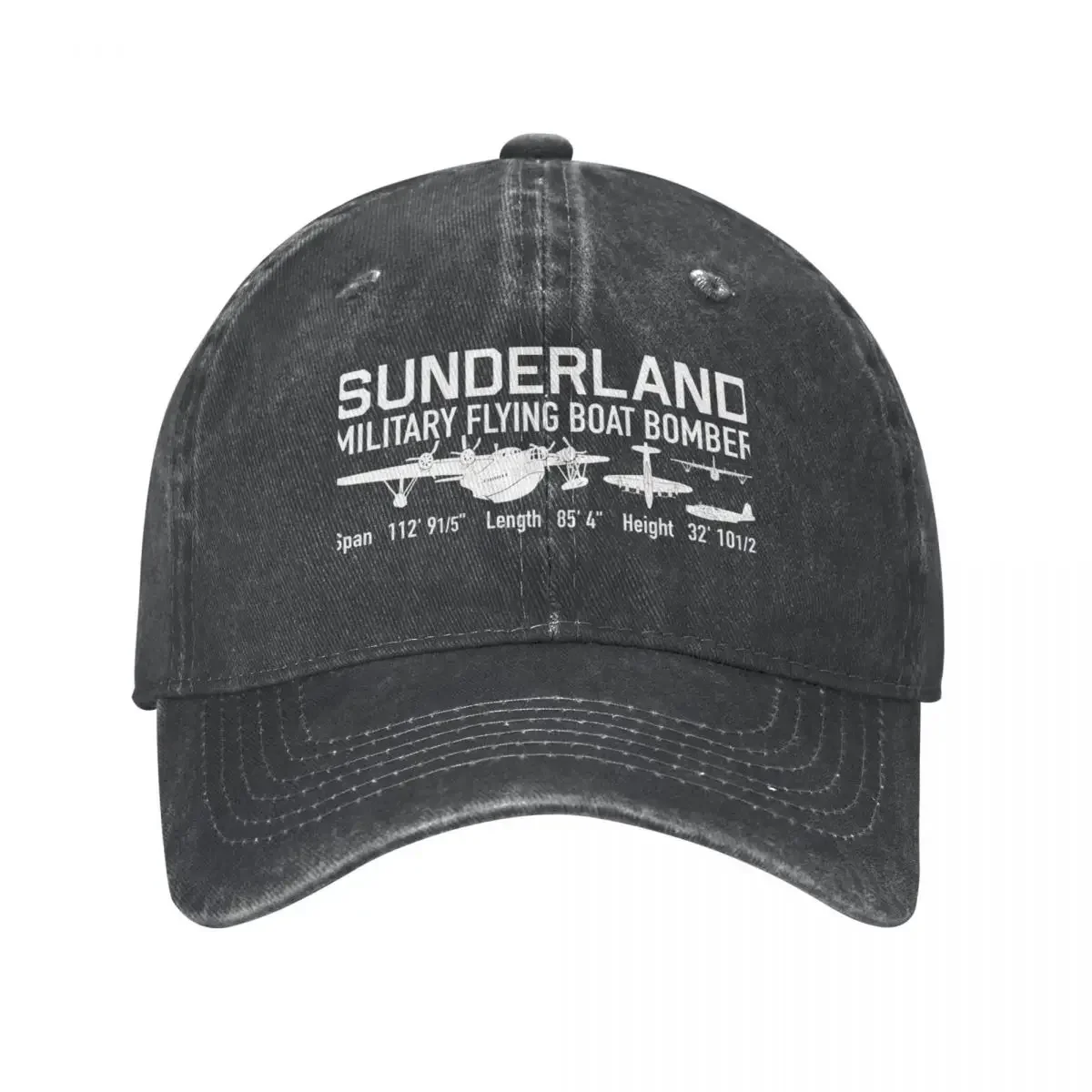 Short Sunderland S25 British WW2 Flying Boat Patrol Bomber Plane Cutout Silhouettes Gift Cap Cowboy Hat new hat men cap Women's