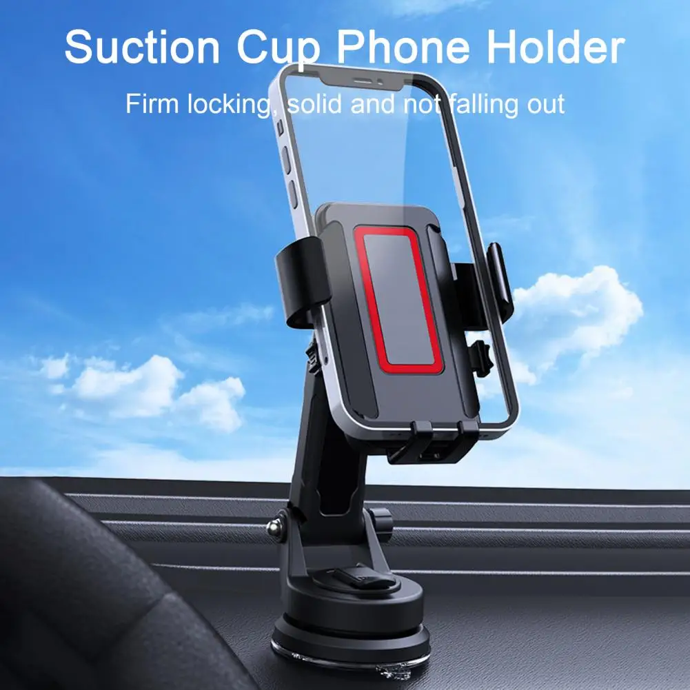 Universal Car Phone Mount Super Suction Cup Telescopic Design Handsfree Dashboard Windshield Phone Holder Stand