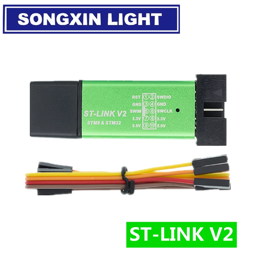 ST LINK STM32F103C8T6 ST-Link V2 Mini STM8 STM32 Symulator pobierania programatora Programowanie z kablem DuPont z osłoną