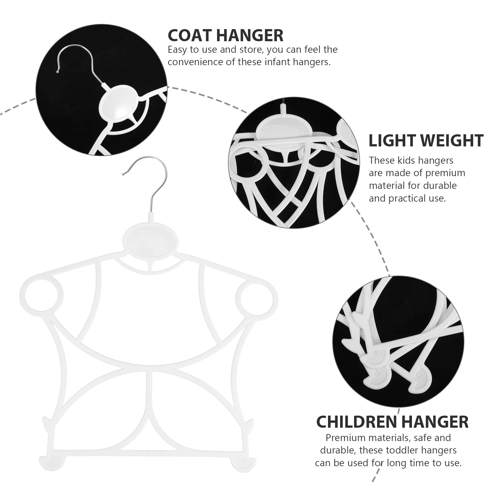 

10pcs Hangers Baby Hangers Small Toddler Baby Clothes Hanger Plastic Closet Storage Wardrobe ganizers