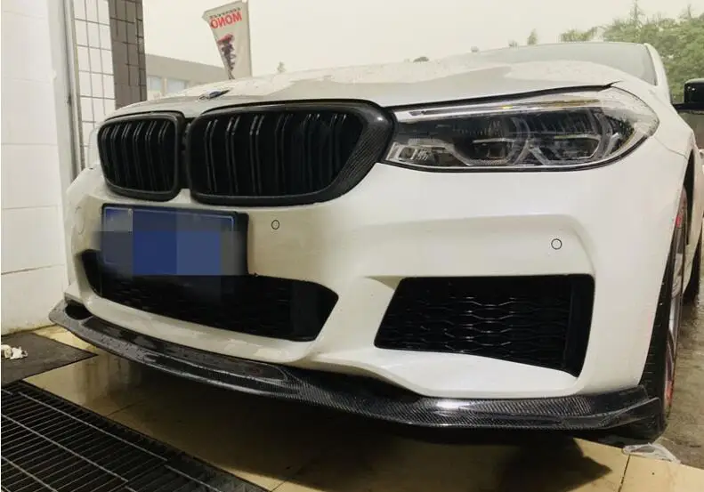 For BMW 6 Series GT G32 2018-2022 Real Carbon Fiber Bumper Front Lip + Rear Diffuser + Spoiler + Side Skirt Protector