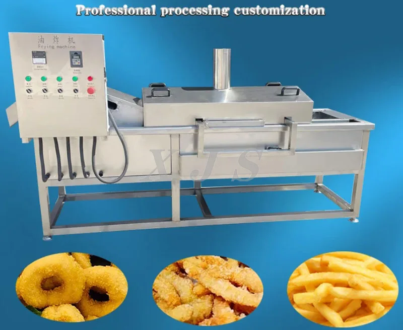 Factory Price Professional Continuous Belt Deep Fryer  Frying Machine