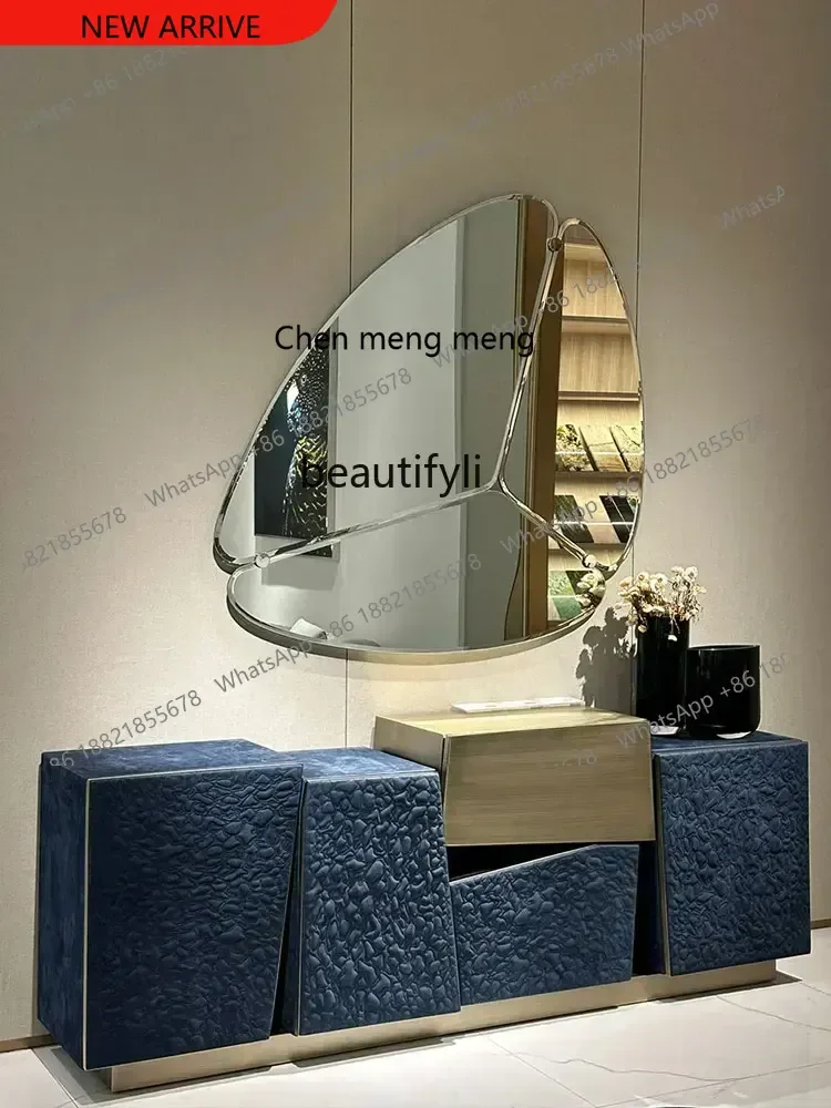 X  Light Luxury Sideboard Cabinet Dining Room Wall Locker High Sense Entrance Cabinet Designer Curio Cabinet