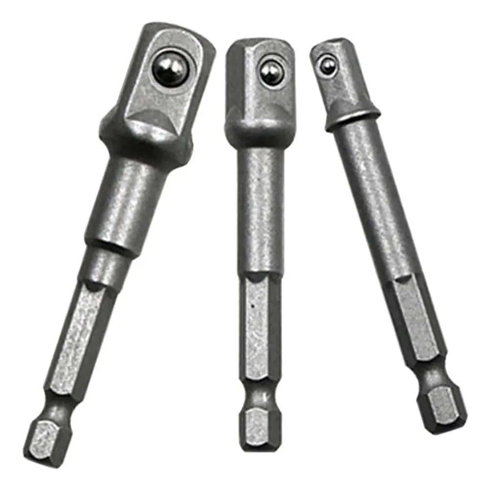 

3pcs Power Drill Socket High Torque Impact Driver Adapter Heavy Duty 65-73Mm Durable Metal Multifunctional Wrench Extender Drill