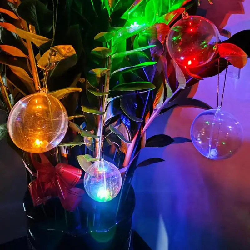 Light Up Christmas Ornaments Balls 10X Christmas Ball Ornaments Set Christmas Tree Decoration Glow Balls Globe Yard Decor For