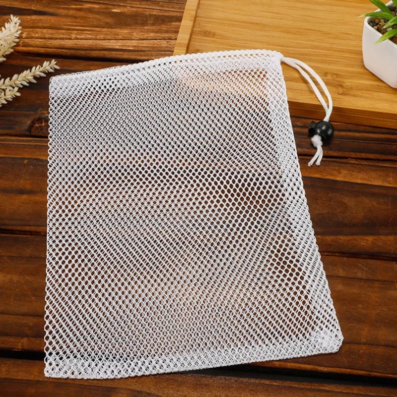 10Pcs Filter Net Bag Mesh Bag Acquarium Pond For Bio Ball Carbon Media Ammonia Aquarium Fish Tank Isolation Bag White