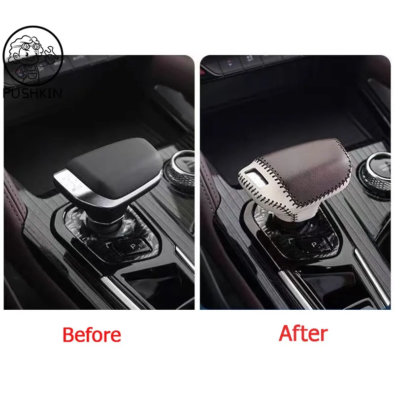 For Geely Monjaro KX11 Xingyue L 2022 2023 2024 Leather Gear Shift Knob Cover Automatic AT Transmission car styling Accessories