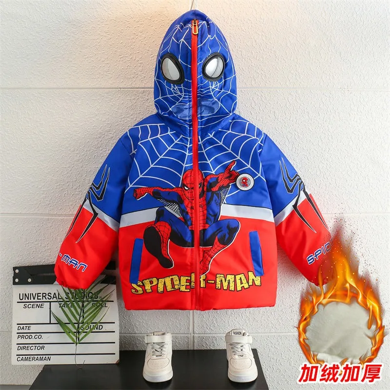 

Marvel Boys' Cotton Jacket New Winter Spider-Man Cartoon Anime Cotton Jacket Creative Trendy Handsome Cotton Jacket Gift